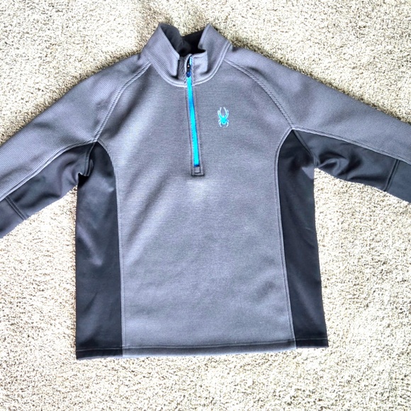 Spyder xl quarter zip gray with blue - Picture 1 of 4